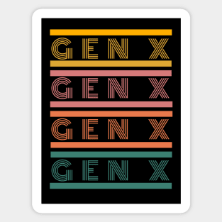 Gen X Colorful Sticker